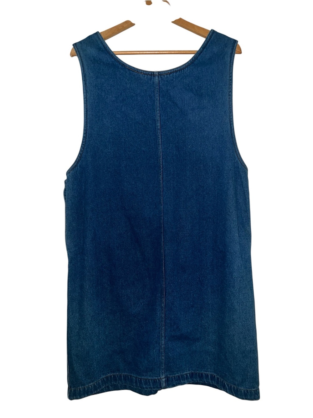 Vintage 90’s Denim Pinafore Grunge Cottagecore Pockets Jumper Dress Blue Size 14 - Picture 2 of 13